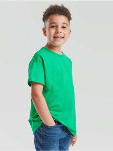 Tricou bumbac copii verde kelly Fruit of the Loom Valueweight