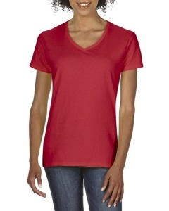 TRICOU damă GILDAN V-neck Premium rosu