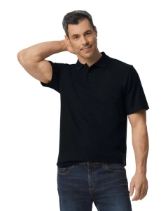 TRICOU unisex POLO bumbac GILDAN Softstyle® negru