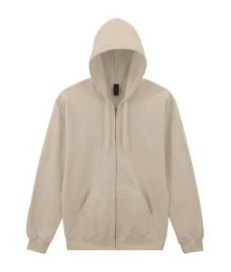 Hanorac vatuit cu fermoar crem sand barbati Gildan Midweight - S, M, L, XL, XXL - broderie, dtf, dtg, serigrafie - uniforma angajati