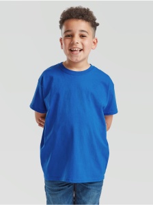Tricou bumbac copii albastru royal Fruit of the Loom Valueweight