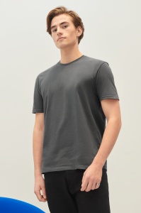 Tricou unisex gri inchis Gildan Softstyle - tricou bumbac ieftin la baza gatului - GI64000 - ADOR.ro