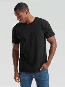 TRICOU negru unisex FRUIT of the LOOM Valueweight