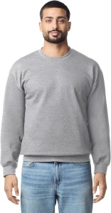 Bluza vatuita Gildan Midweight gri sport