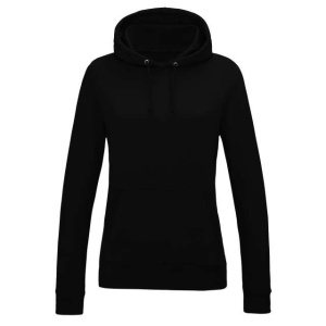 Hanorac  dama cu gluga negru JustHoods : ADOR.ro : personalizare broderie, serigrafie, dtf