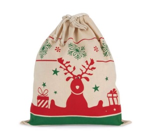 Sac bumbac cu sfori Craciun
