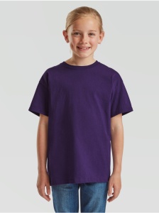 Tricou bumbac copii mov Fruit of the Loom Valueweight