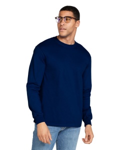 Tricou navy bleumaren bumbac unisex cu maneca lunga - Gildan Ultra Cotton - S, M, L, XL, XXL