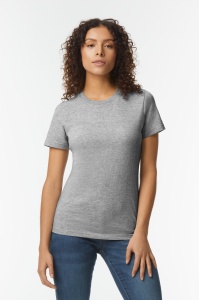 Tricou la baza gatului dama bumbac Gildan Midweight gri
