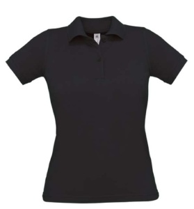 Tricou bumbac polo dama negru - ieftin - ADOR.ro