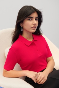 Tricou polo dama Gildan Softstyle rosu