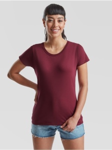 TRICOU damă visiniu burgundy FRUIT of the LOOM Valueweight