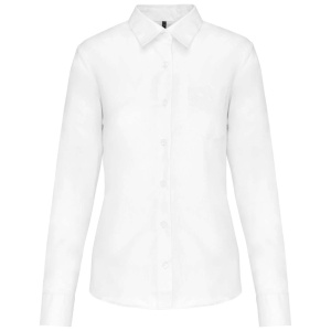 Camasa femei cu maneca lunga alba Kariban Jessica - k549 - uniforma chelner restaurant, cafenea, hotel - ADOR.ro