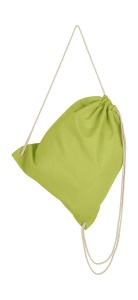 Rucsac simplu bumbac cu sfori verde lime
