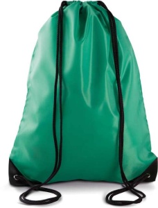 Rucsac simplu cu sfori poliester verde emerald Kimood