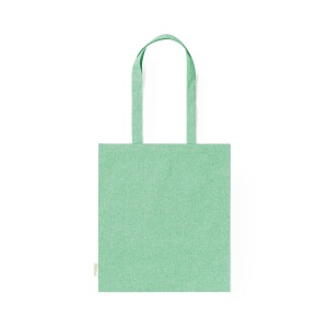 Sacosa bumbac reciclat bretele lungi verde deschis 140g