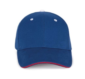 Sapca unisex albastru / alb / rosu din bumbac K-up Orlando 011