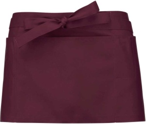 Apron scurt visiniu cu buzunar Kariban
