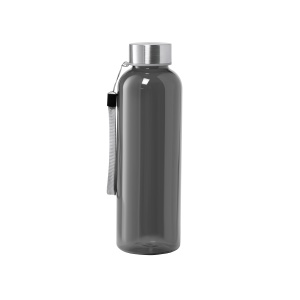 Bidon transparent partial gri din RPET 600ml - sticla din plastic pentru evenimente - depozit Ador.ro