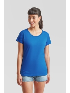 TRICOU damă albastru royal FRUIT of the LOOM Valueweight