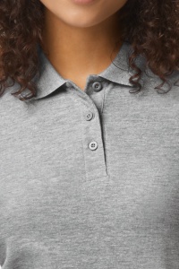 Tricou polo dama Gildan Softstyle gri