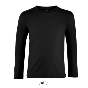Tricou cu maneca lunga bumbac de copii Sols Imperial negru
