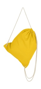 Rucsac bumbac cu sfori galben