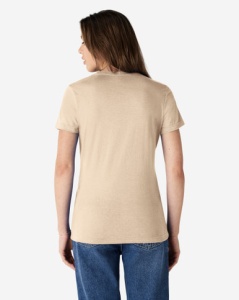 Tricou simplu dama bumbac Gildan Softstyle crem sand gil64000 - tricouri la baza gatului pentru evenimente, personalizari - ADOR.ro
