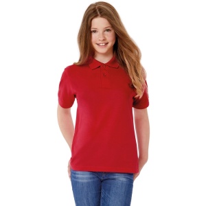 Tricou bumbac POLO copii unisex BC Safran rosu