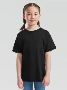 TRICOU copii negru FRUIT of the LOOM Valueweight