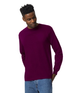 Tricou visiniu maroon bumbac unisex cu maneca lunga - Gildan Ultra Cotton - S, M, L, XL, XXL