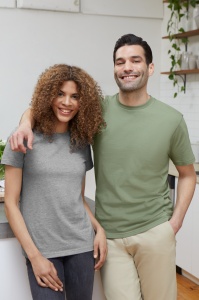 Tricou bumbac la baza gatului blank Gildan Midweight gri sage