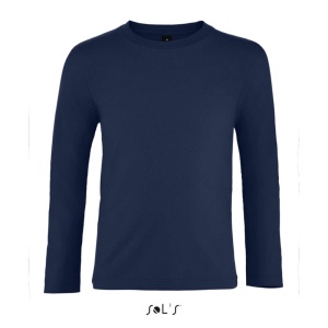 Tricou cu maneca lunga bumbac de copii Sols Imperial albastru navy