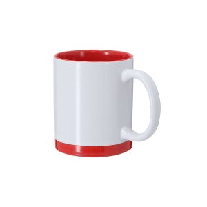 Cana Sublimare bicolora AA Rayar - alb - rosu - 350ml - ADOR.ro
