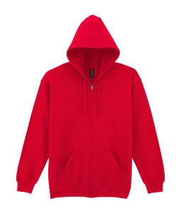 Hanorac cu fermoar rosu 3xl 4xl 5xl Gildan