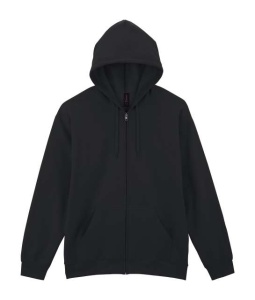 Hanorac vatuit cu fermoar negru barbati Gildan Midweight - S, M, L, XL, XXL - broderie, dtf, dtg, serigrafie - uniforma angajati