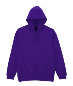 Hanorac unisex cu gluga si buzunar mov Gildan Midweight