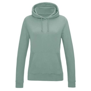 Hanorac  dama cu gluga verde sage JustHoods : ADOR.ro : personalizare broderie, serigrafie, dtf