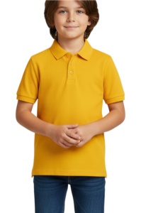 TRICOU bumbac POLO copii IdealBasic galben gold