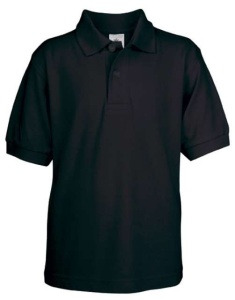 TRICOU POLO bumbac copii BC cu nasturi si guler- negru - uniforma scola - ADOR.ro