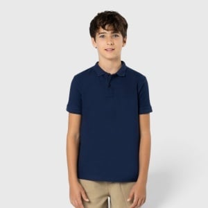 Tricou bumbac POLO copii unisex Keya albastru navy