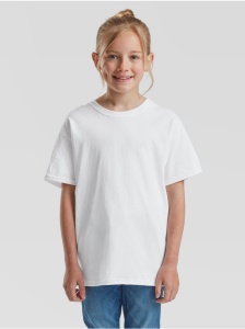 TRICOU copii alb FRUIT of the LOOM Valueweight