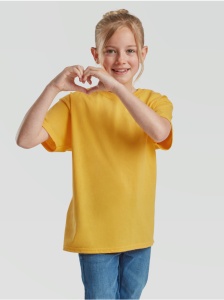 Tricou bumbac copii galben sunflower Fruit of the Loom Valueweight
