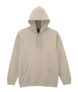 Hanorac unisex cu gluga si buzunar crem sand Gildan Midweight