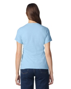 Tricou simplu dama bumbac Gildan Softstyle bleu gil64000 - tricouri la baza gatului pentru evenimente, personalizari - ADOR.ro