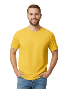 TRICOU bumbac unisex GILDAN MidWeight ® galben daisy