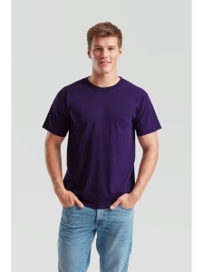 Tricou simplu bumbac barbati/ unisex mov Fruit of the Loom Valueweight