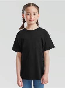 Tricou bumbac copii negru Fruit of the Loom Valueweight