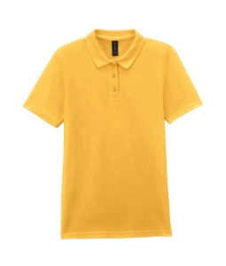 Tricou polo bumbac dama Gildan Softstyle galben daisy