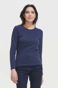 Tricou cu maneca lunga bumbac de dama Sols Imperial bleumarin navy